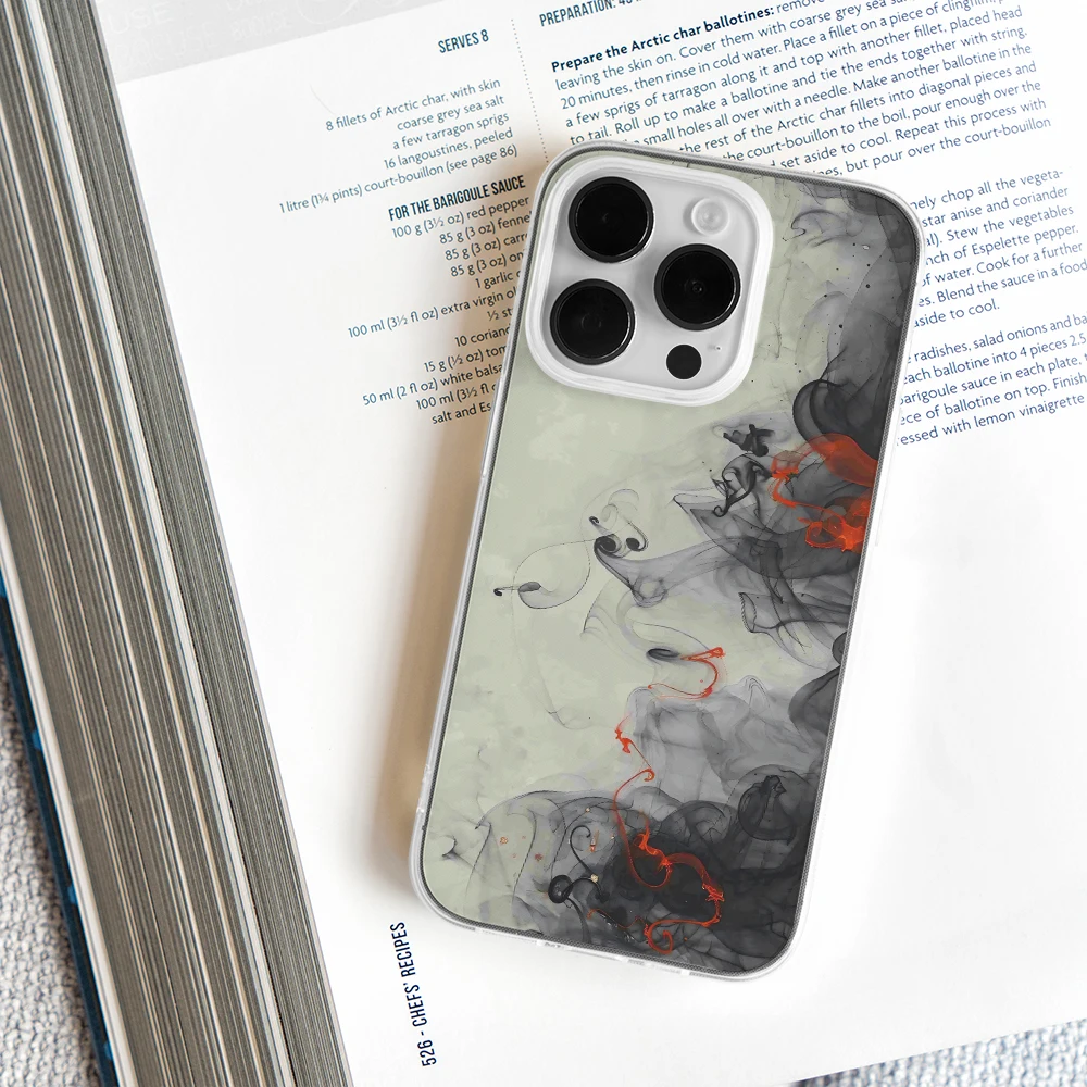 Ink Style Rendering Phone Case for IPhone 16 13 14 15 12 Pro Max Simplicity trend Phone Case for IPhone 12 13 Mini X XR XS Max image 5