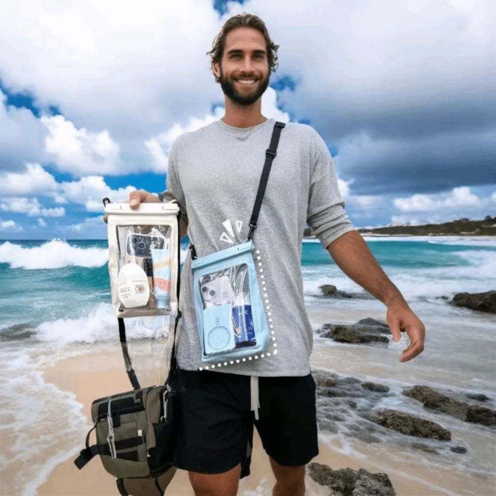 

Touch Screen Waterproof Phone Bag IPX8 Waterproof Adjustable Lanyard Underwater Swim Storage Pouch Large Capacity Stereoscopic