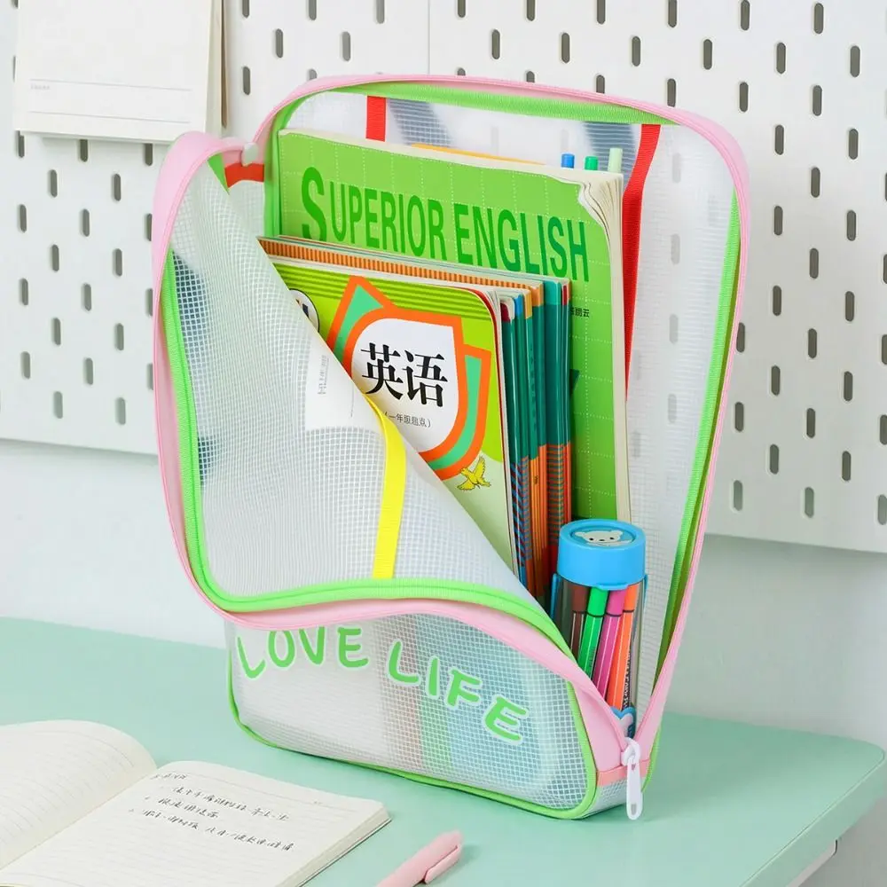 

3-слойная сетчатая сумка на молнии из ЭВА, многофункциональная сумка для занятий, вместительная водонепроницаемая сумка для хранения данных, школьные и офисные принадлежности
