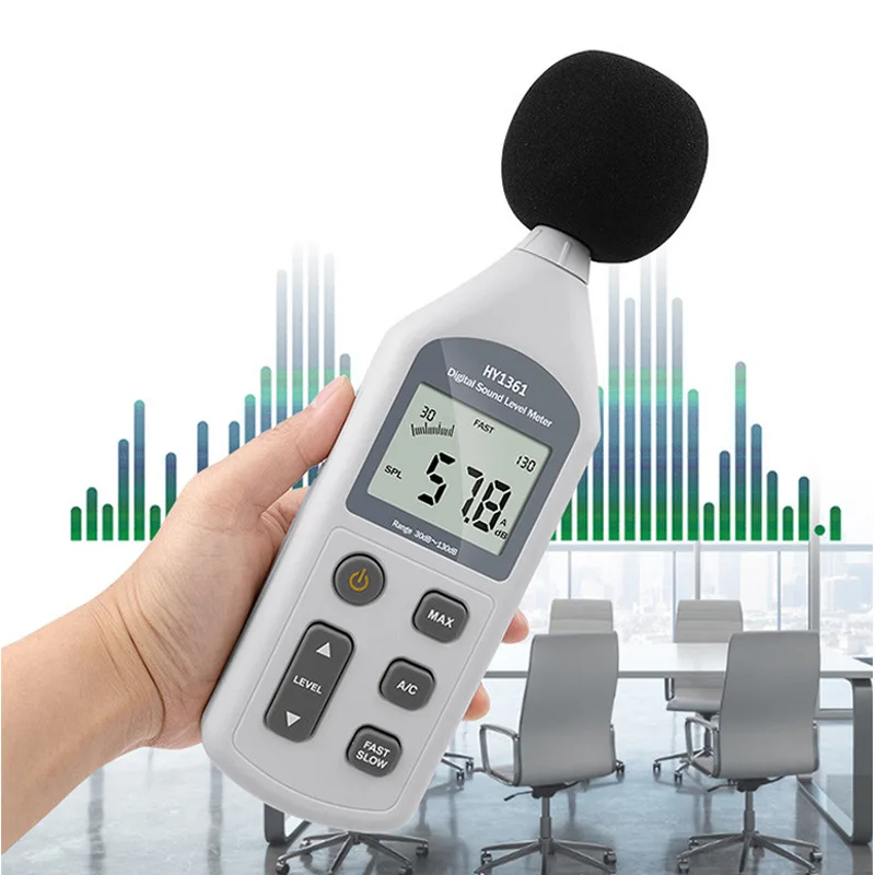 HY1361 Digital Decibel Meter USB Noise Level Meter Environmental Noise Meter Noise Meter Detector