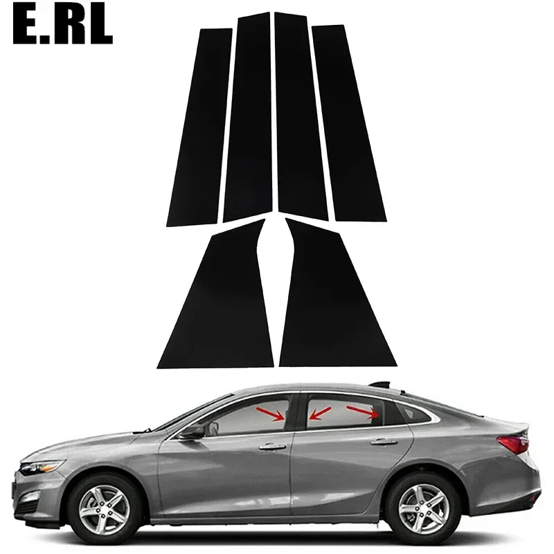 

For Chevrolet Malibu 2016 2017 2018 2019 2020 2021 Gloss Black Pillar Posts Window Moulding Door Trim Decor Cover Sticker