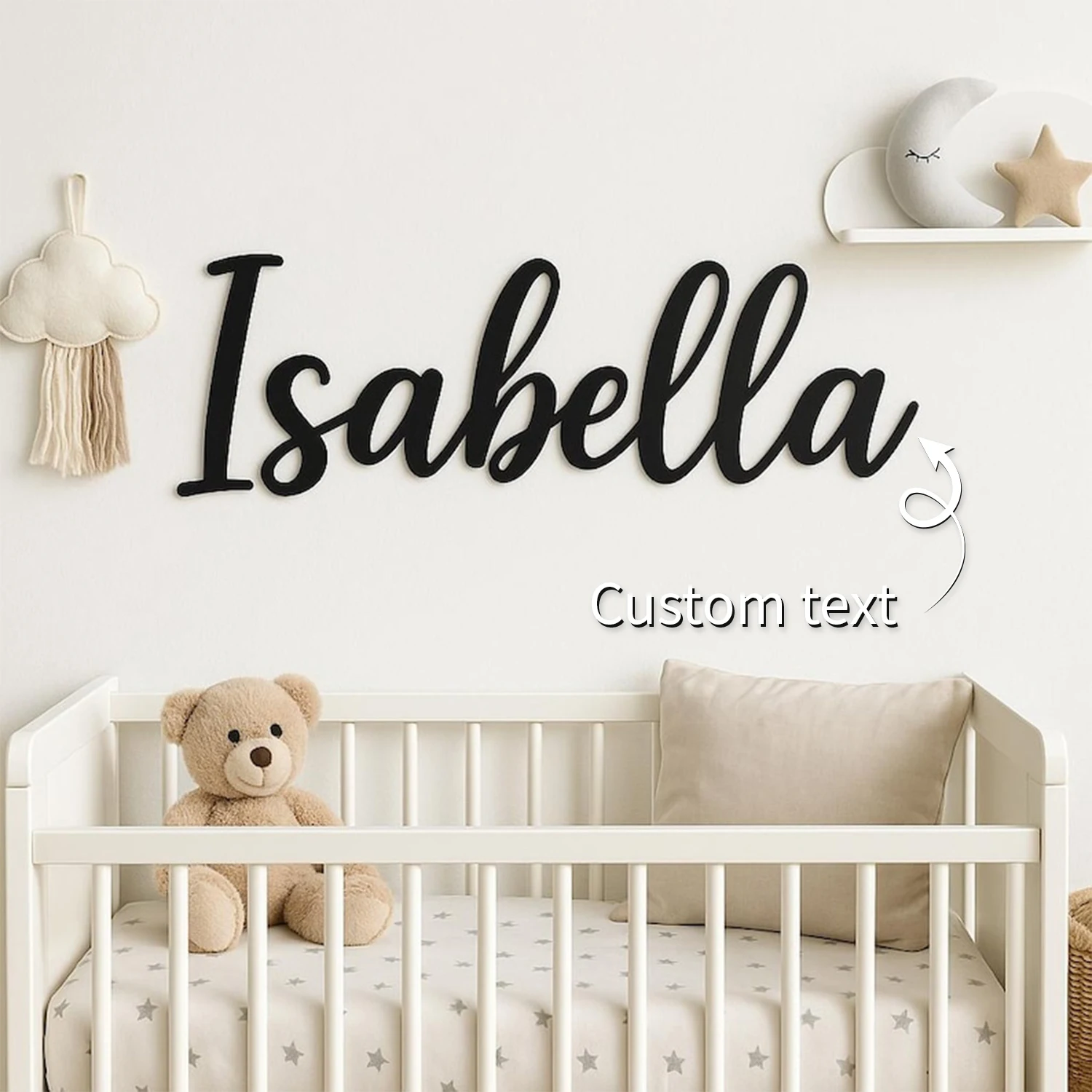 1pc Customized wooden name logo, Customizable names, dates, and greetings, Home decoration, customized gifts