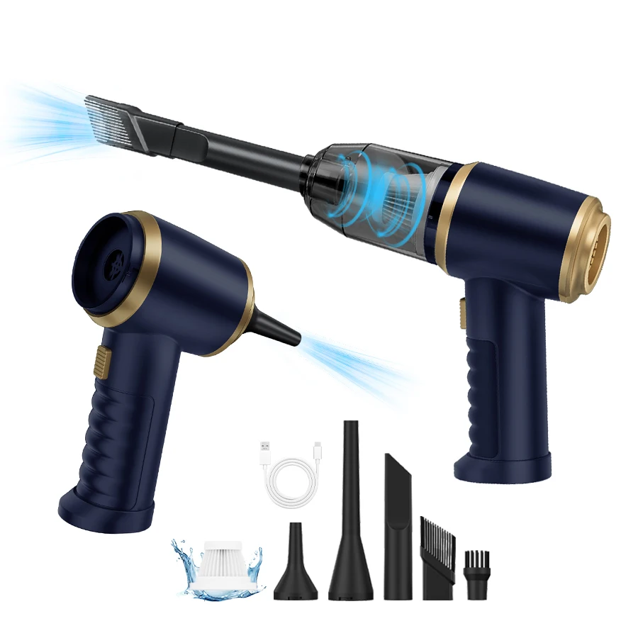 

Автомобильный пылесос из АБС-пластика, 120 Вт, мощный портативный мини-пылесос, перезаряжаемый пылесборник, сильное всасывание для автомобиля, домашнего офиса, домашнего животного