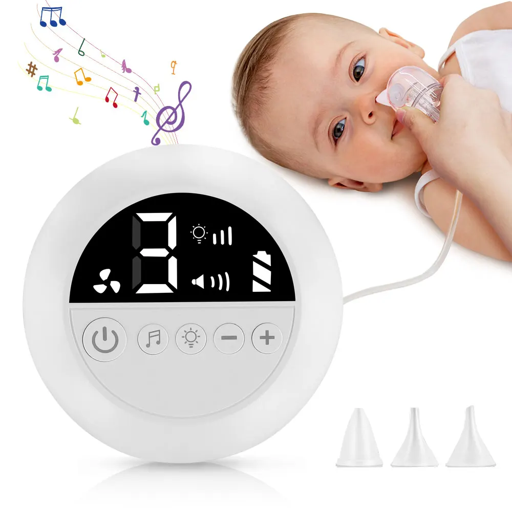 Aspirateur nasal automatique aste pour bébé, nettoyeur antarctique pour nouveau-né, 9 aspirateurs nasaux recyclables avec musique pour enfant