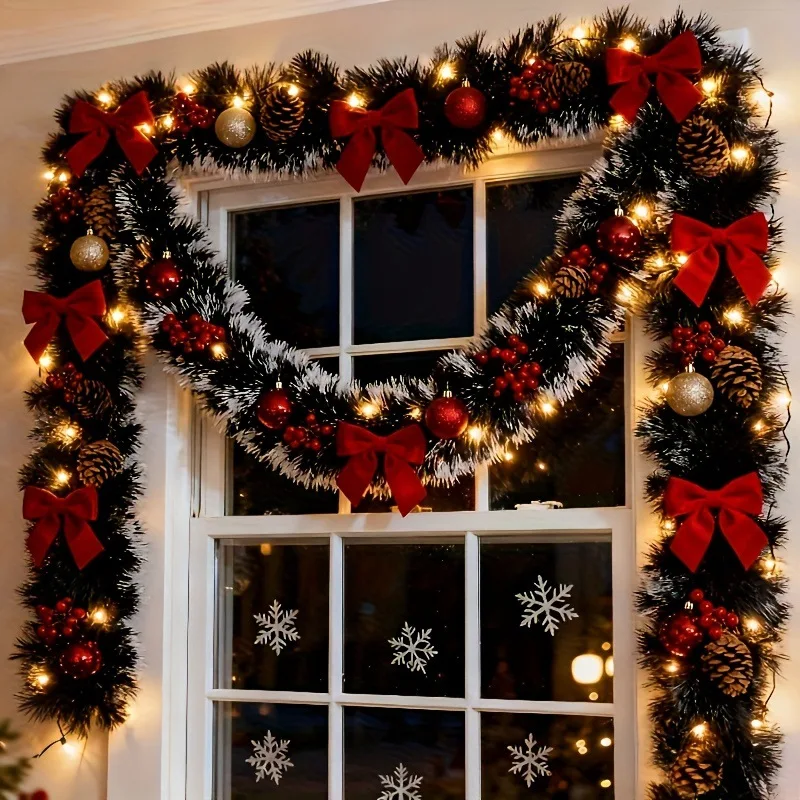 Weihnachtsband-Girlande DIY Künstliche Weihnachts-Lametta-Girlande Weihnachtsdekoration für Kamin und Heimparty ﻿ ﻿ ﻿ ﻿ ﻿ – Detail 8