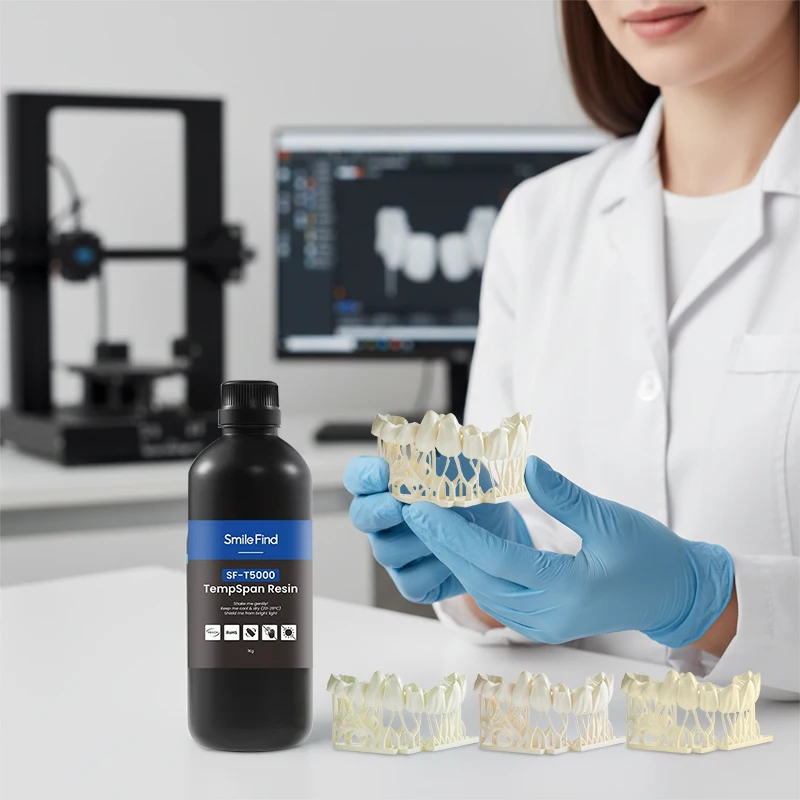 Smile Find Multipurpose Oral Hygiene Biocompatible Flexible Printing Ceramic Permanent Dental Crown 3d Printing Resin