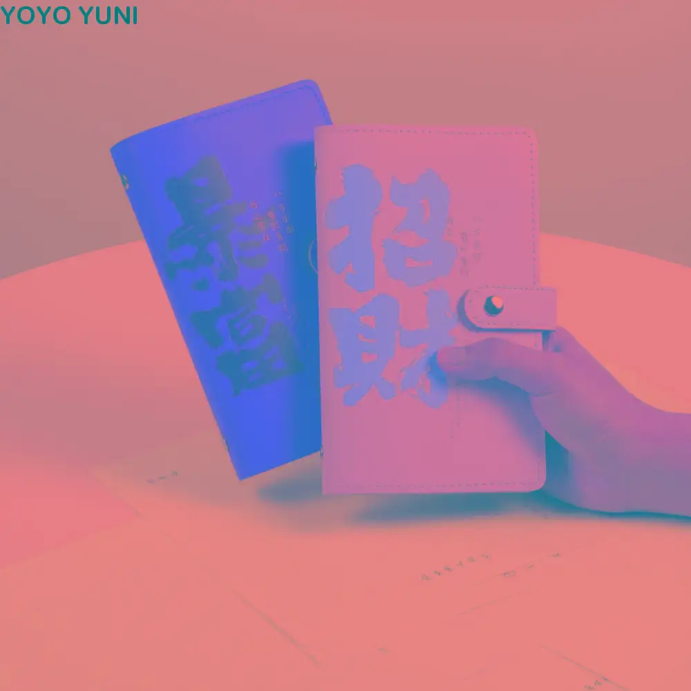 Budget Plan Binder Cash Organizer Waterproof PU Fixed Deposit Book Cash Management Large Capacity Savings Challenge Binder