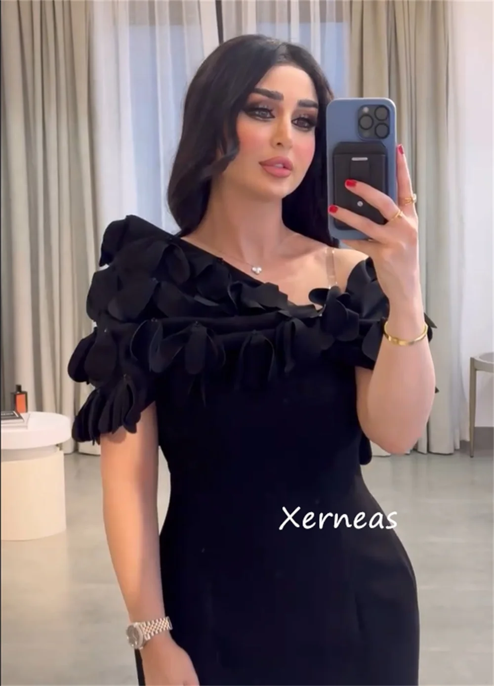 تخصيص رائعة جيرسي نمط الطية حورية البحر خارج على الكتف فساتين طويلة مخصصة مناسبة حفلة جودة عالية