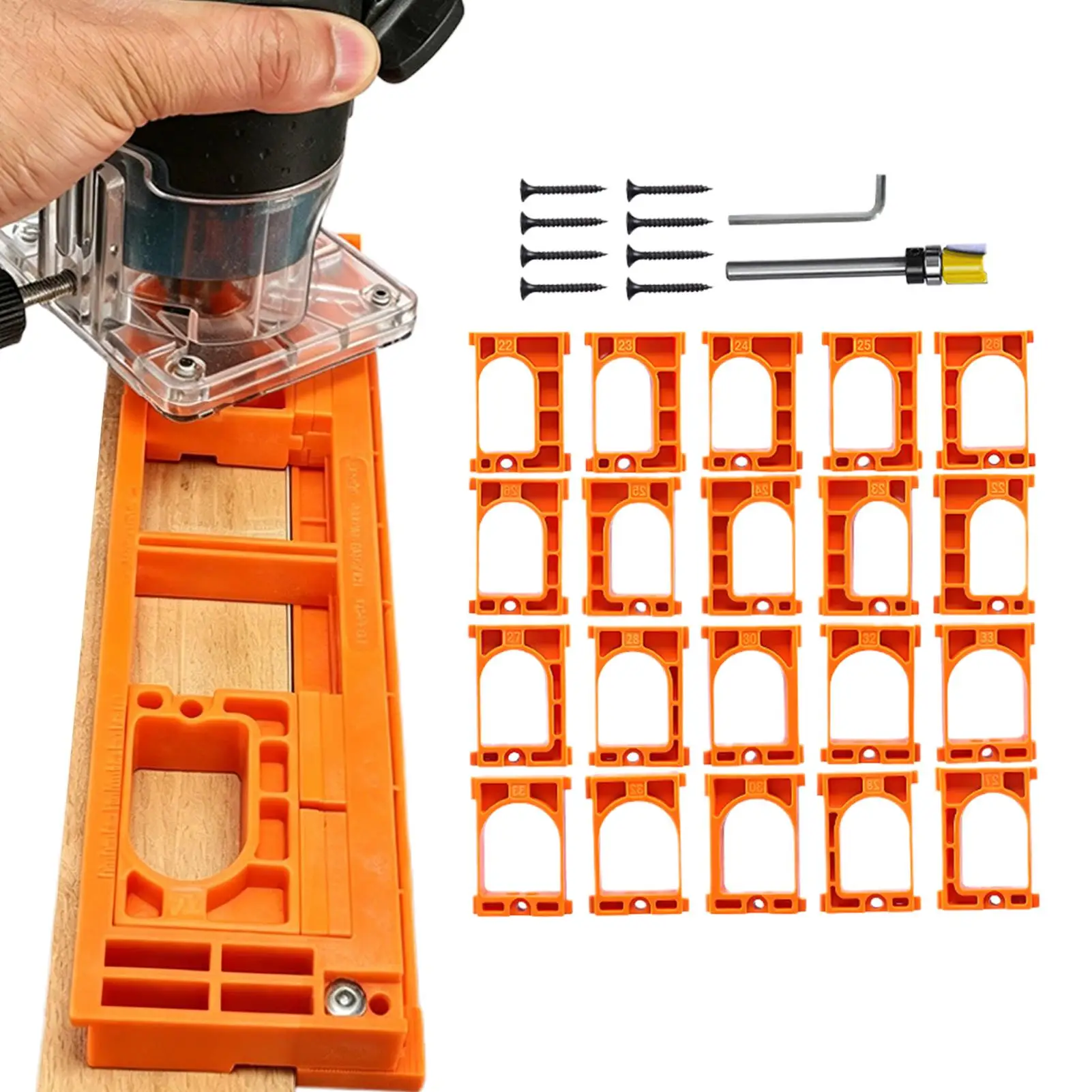 

Invisible Hinge Router Guide Template Adjustable 10 Width Lightweight Reusable Cancealed Cabinet Connector Jig For Cabinets
