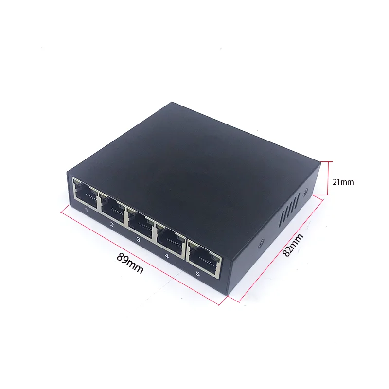 Fast switch 5 port ethernet TAP  switch 10 / 100/1000mbps network switch HUB pcb  board for system integration metal switch