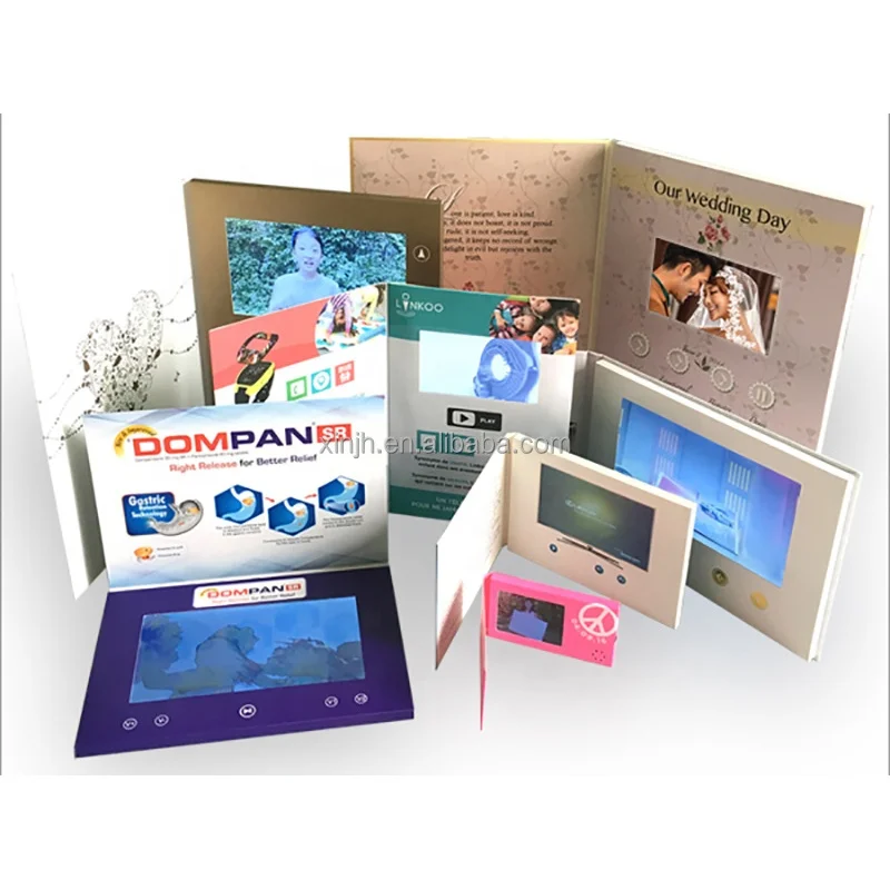 

1PCS Fast Delivery Competitive Price 7inch HD Screen Digital Book LCD TFT Screen White Blank Video Brochure For Greeting Busines