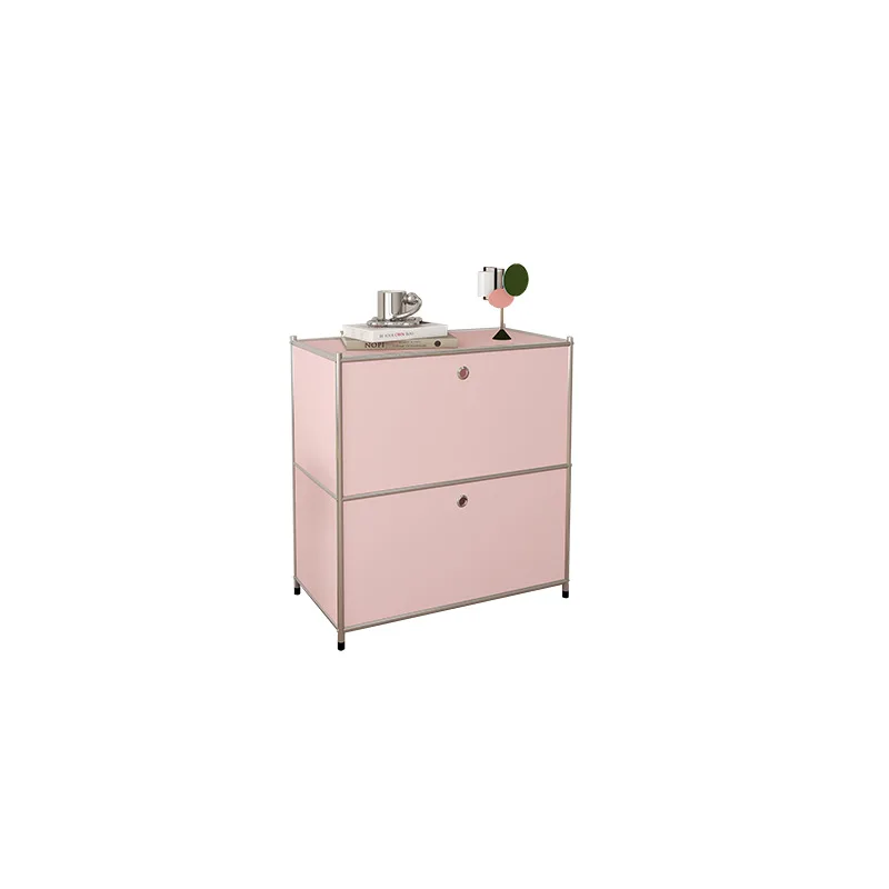 LMM wrought iron stainless steel module combination cabinet bedside household dining side chest