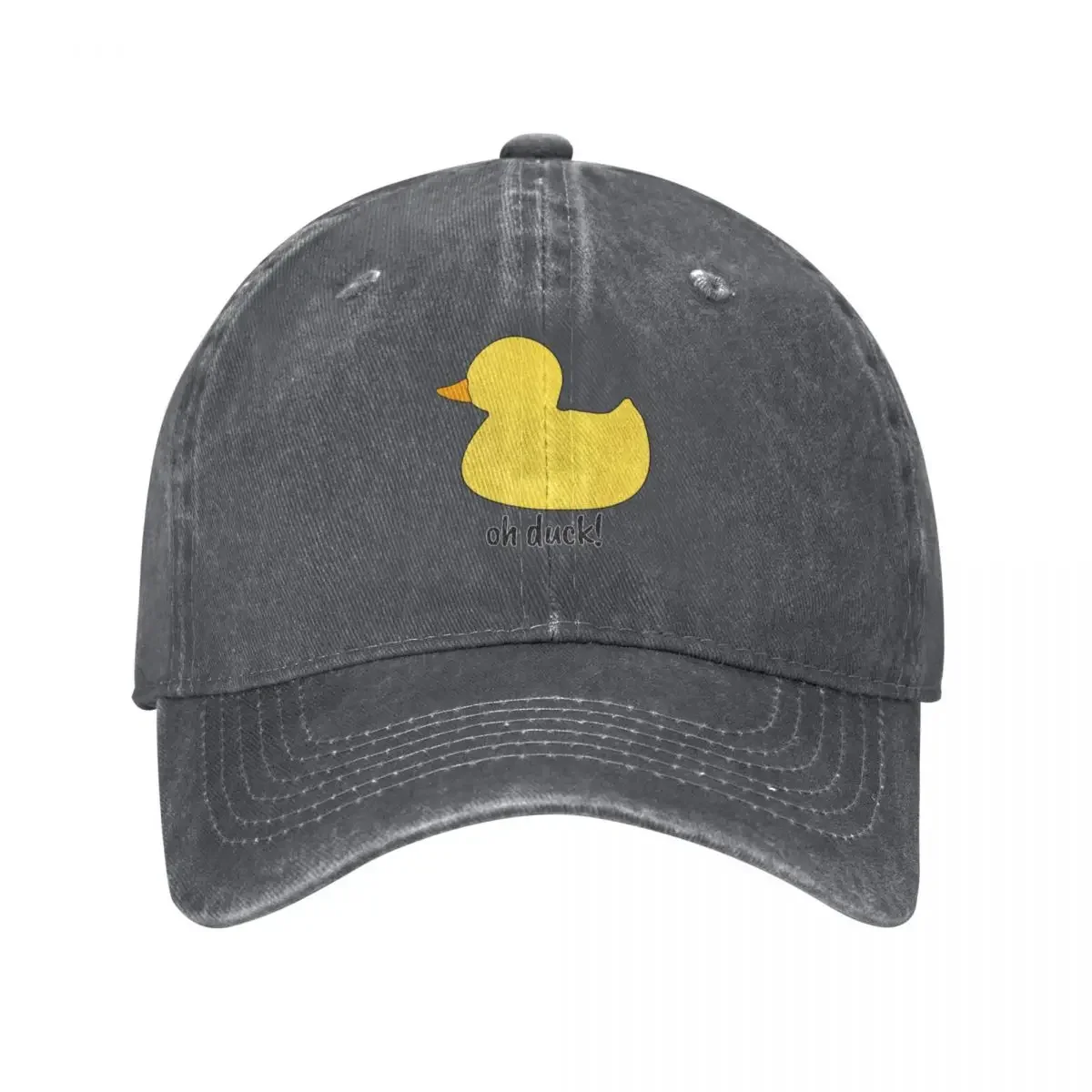 

Oh Duck Yellow Rubber Ducky Baseball Cap Snap Back Hat Hat Man For The Sun Rugby Wild Ball Hat Woman Hats Men's