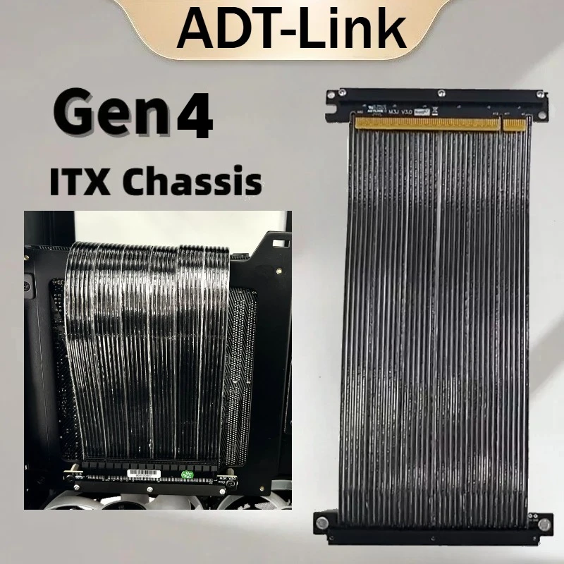 

Ultra PCIe 4.0 X16 Riser Cable RX7900xt RTX4090 Shielded Extreme 16x Double Reverse Vertical Gaming ITX Server PCI Express Gen 4