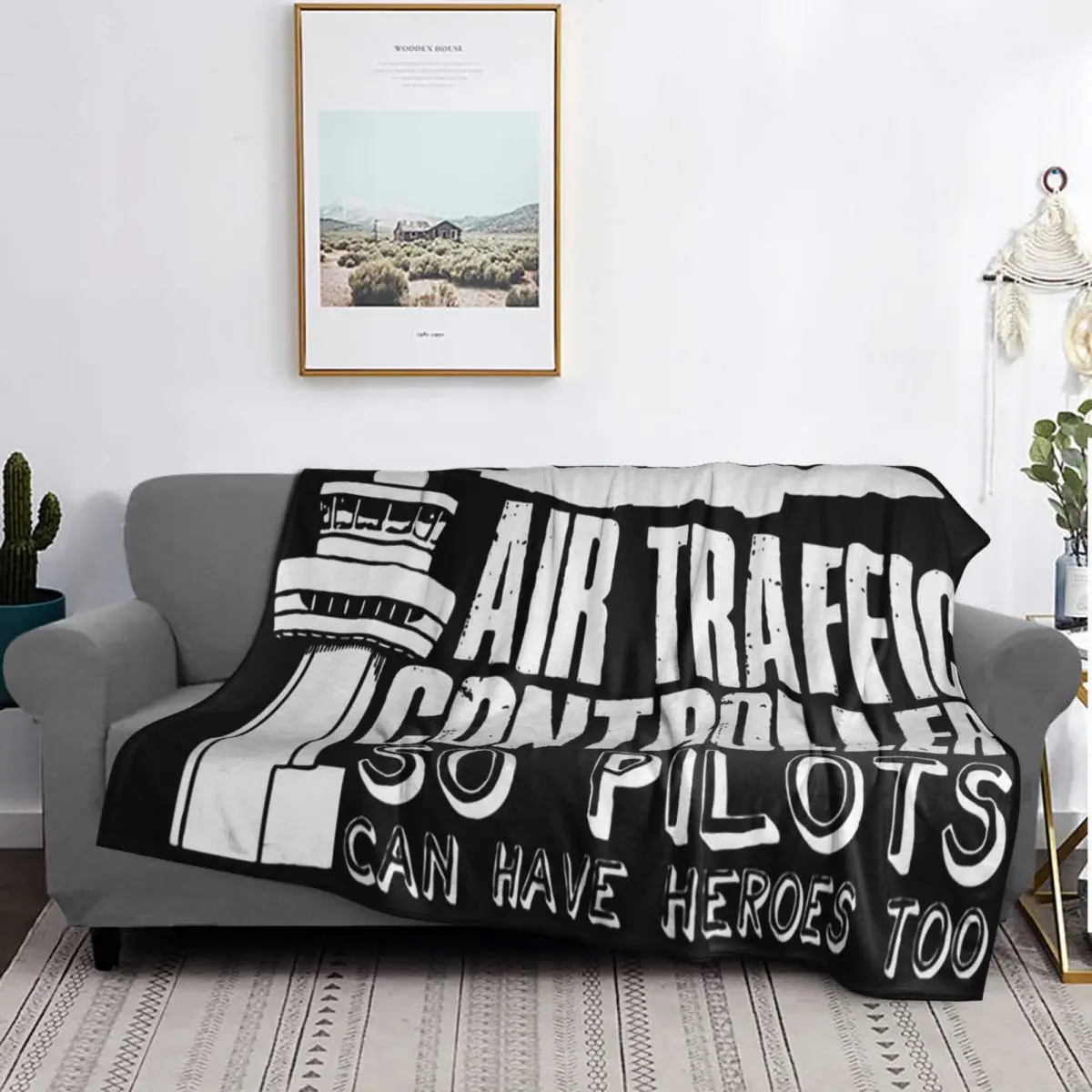 Air Traffic Controller Pilot Air Fighter Blankets Soft Warm Flannel Throw Blanket Bedspread for Living room Picnic Travel Couch