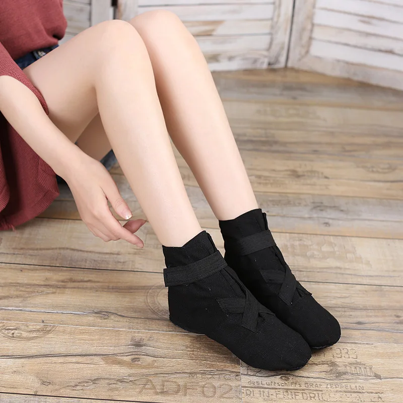 Jazz Boots Dance Shoes Split Sole High Top Canvas Dancing Shoes for Men Women Girls Boys Practic Dance Shoes Soft Soles