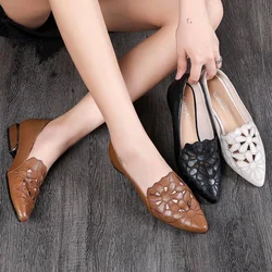 Mid Heel Casual Shoes for Women Heels Wedding Hollow Out Black Square Heel Formal Shoes Work Lady Fall Zapatilla Mujer 2023