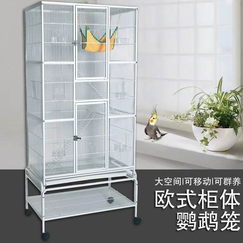 Luxury Large Parrot Cage, Starling Flock Bird, Super Large Grey Parrot Breeding Cage A-424