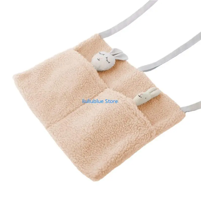 حقيبة تخزين آمنة لمنظمات سرير الأطفال مع جيبين لمستلزمات الحضانة 62CF