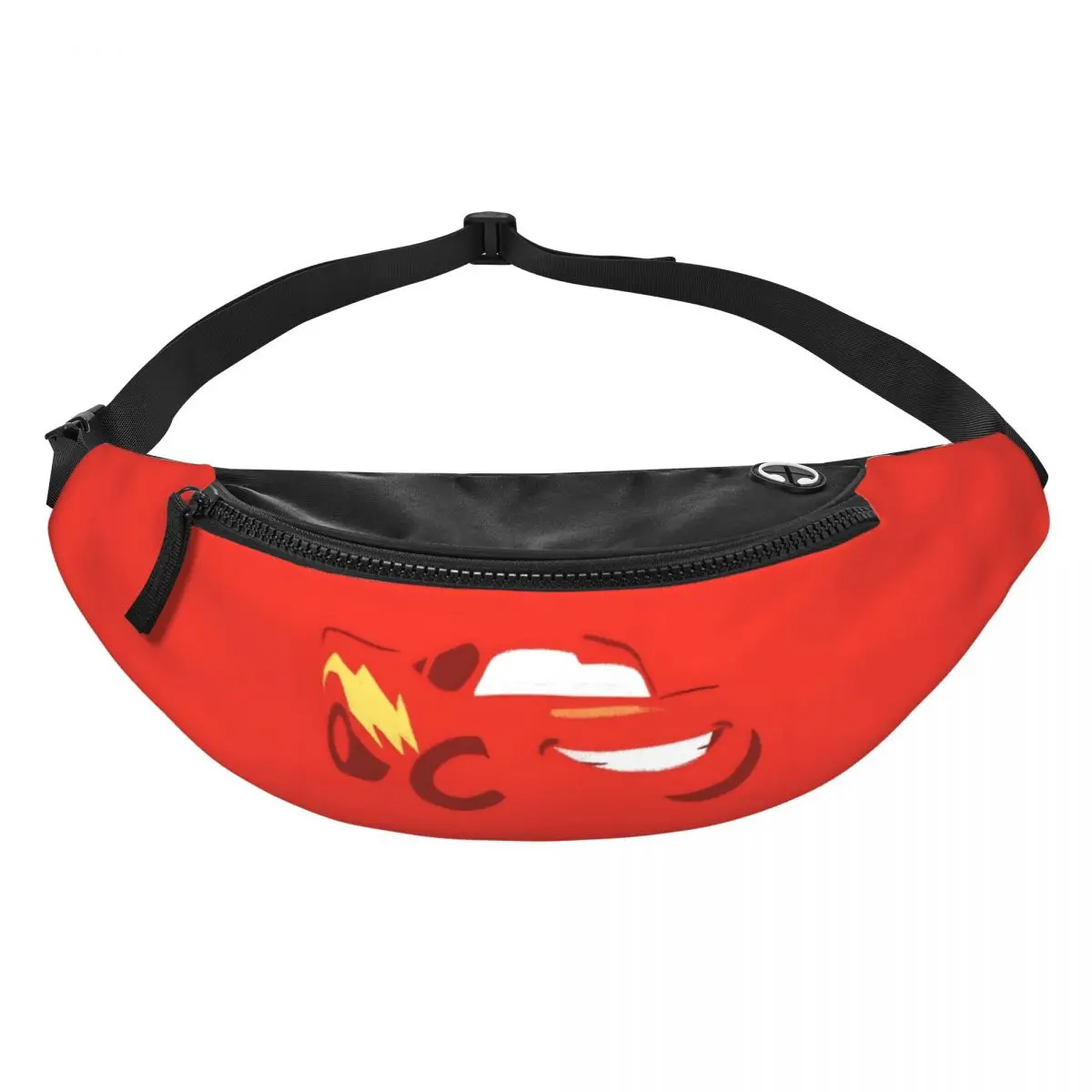 

Custom Lightning Anime Car M-McQueen Fanny Bag Crossbody Waist Pack Men Women Travel Hiking Phone Money Pouch