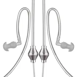 3.5mm Air Tube Earphones with Mic Universal Anti-Radiation Binaural Music Games Earphones for Phone