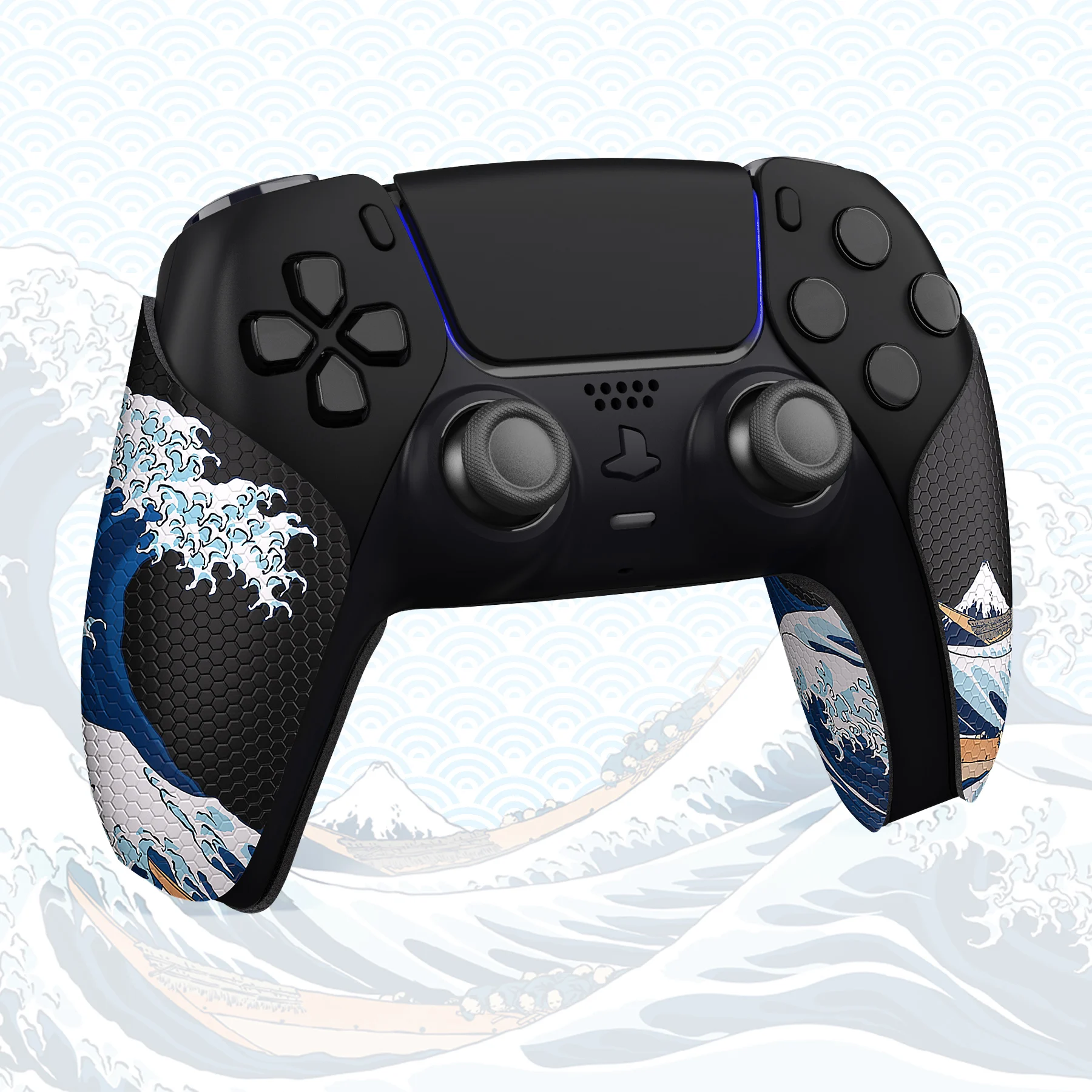 PlayVital-controlador antideslizante absorbente de sudor para ps5, almohadillas texturizadas profesionales, empuñaduras de mango de goma suave