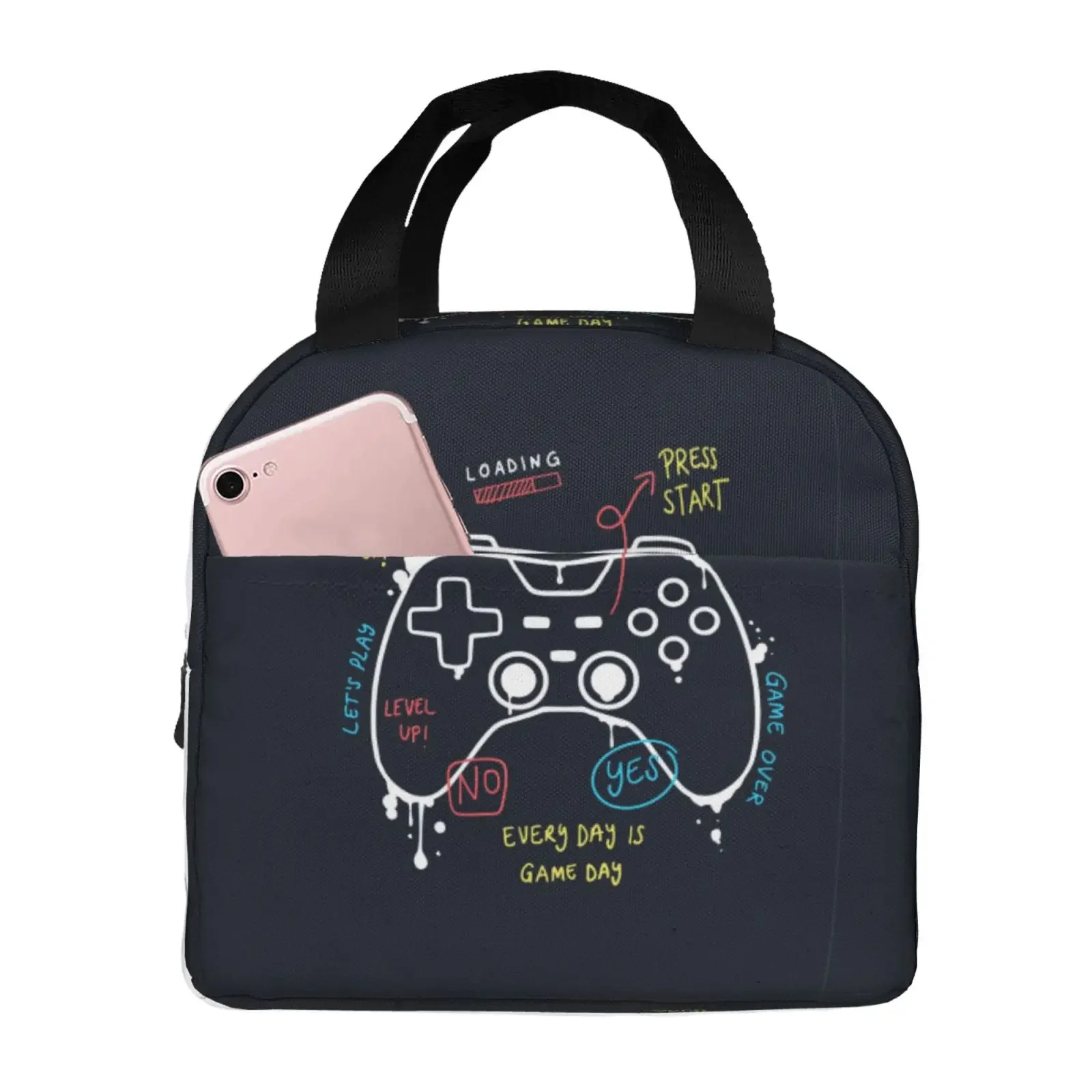 Original Game Controller Lunch Box Waterproof Thermal Cooler Food Insulated Lunch Bag Kids for Kids Portable Picnic Tote Bags