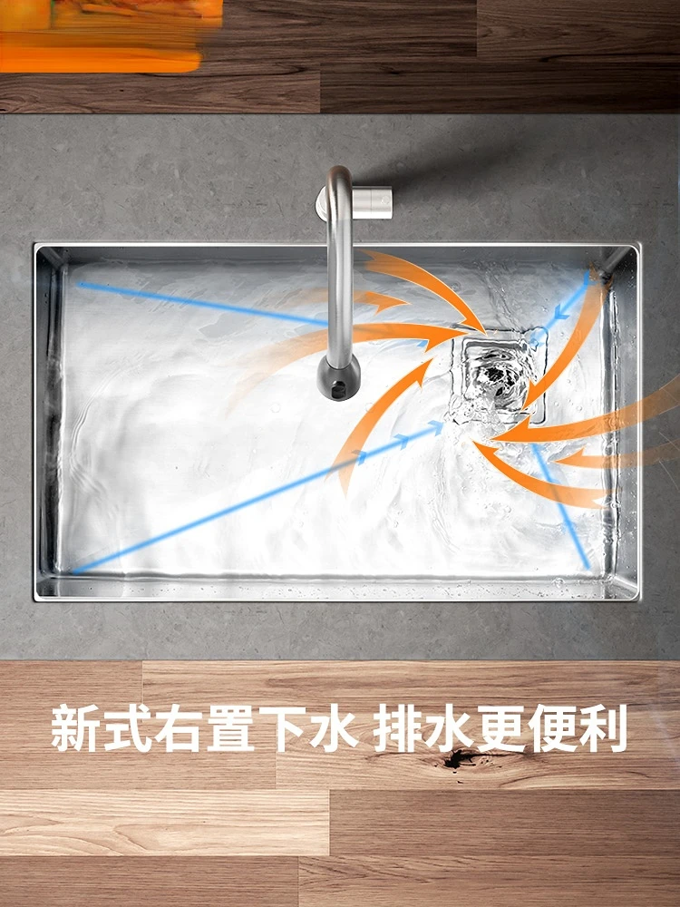 Kitchen Vegetable Basin Undercounter Thickened Vegetable Washing Sink Side Row Large Pool Household