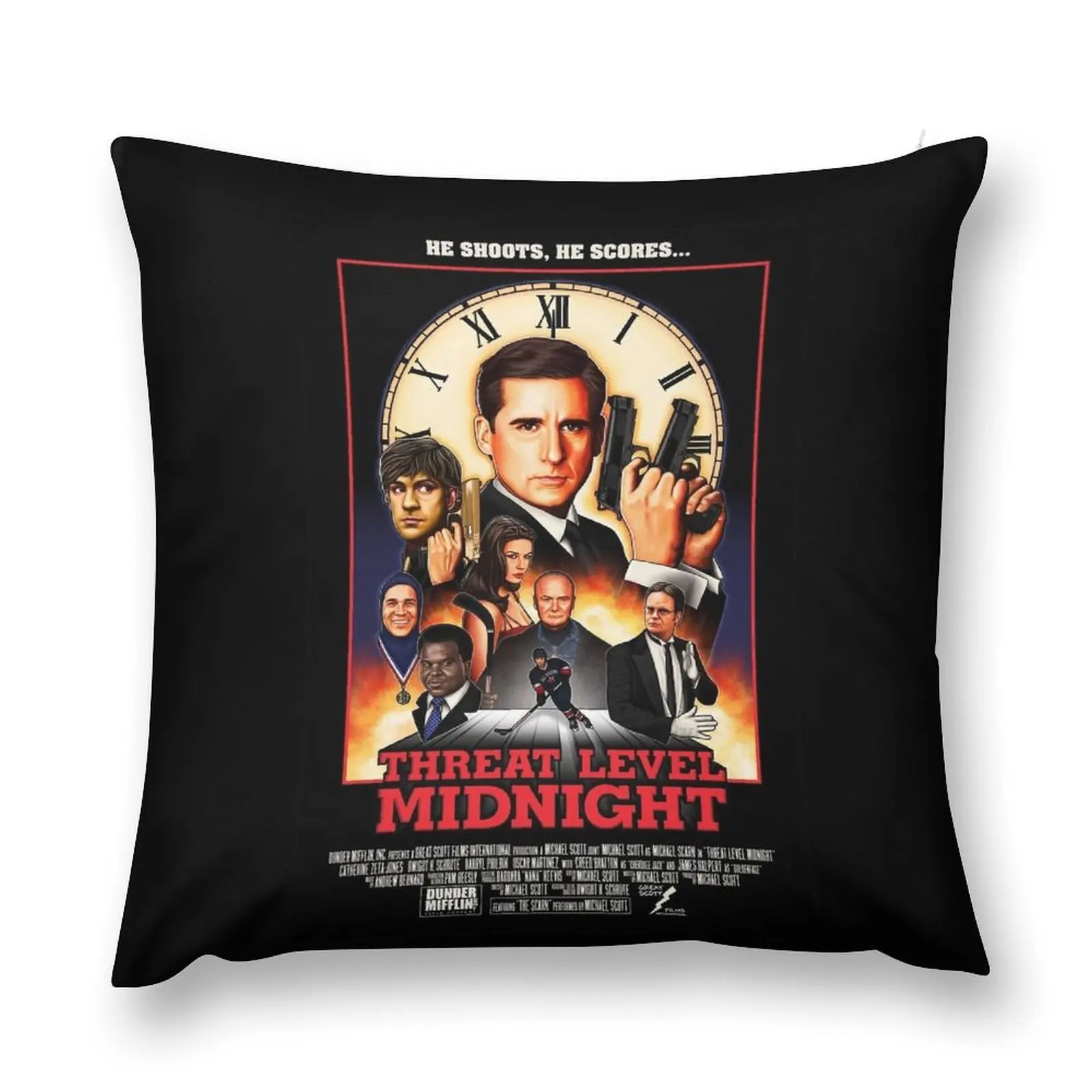 Threat Level Midnight Throw Pillow Pillow Case Sitting Cushion pillow