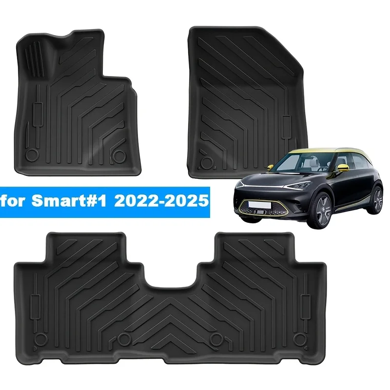 TPE Foot Mats Car Floor Mats for Smart #1 2022-2025