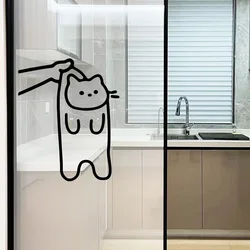 Pick Up Kittens Window Wall Glass Mirror Stickers Pet Store Door Milk Tea Coffee Bookstore Decoration Waterproof Vinyl Decals