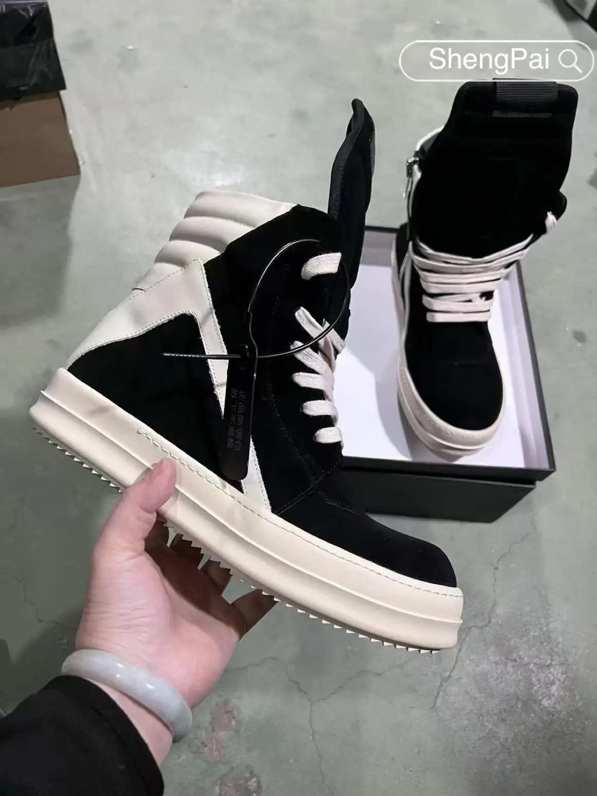 Ricks Black Suede Inverted Triangle Men's Casual Shoes Owens Luxury Brands Men's Sneakers High Top Women's Boots & Shoes