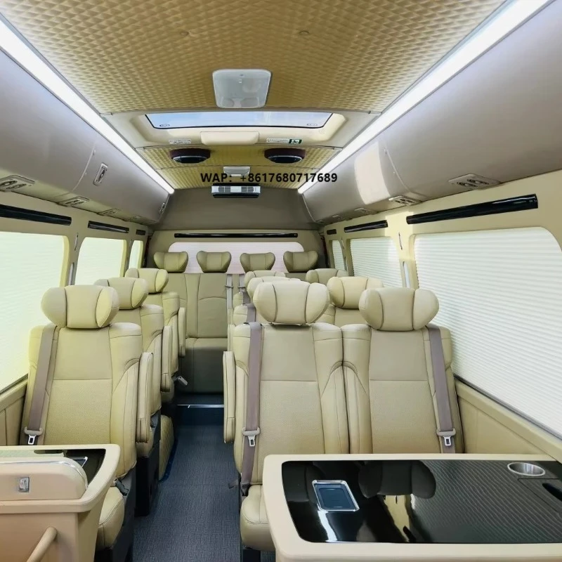 Acessórios de Interior para Van de Luxo Coaster Business VIP com Banheiro e Cozinha e Van Elétrica Alphard