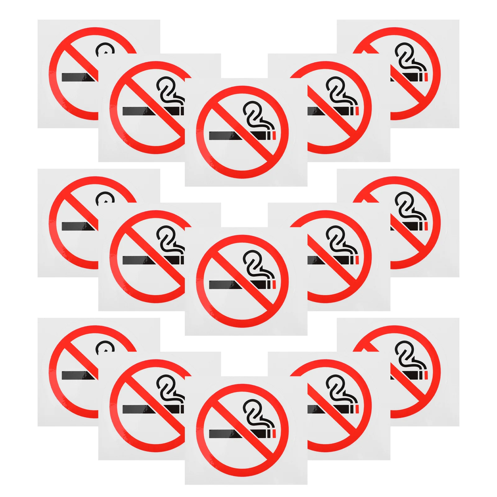 

20pcs No Smoking Stickers Adhesive Waterproof For Indoor Outdoor Use Wall Window Door Decal Warning Label Office Hotel Business