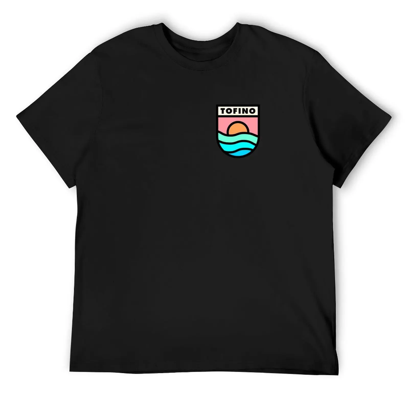 

Tofino Retro Badge Black Lines T-Shirt oversized graphic tee shirts graphic tee custom shirt mens clothing