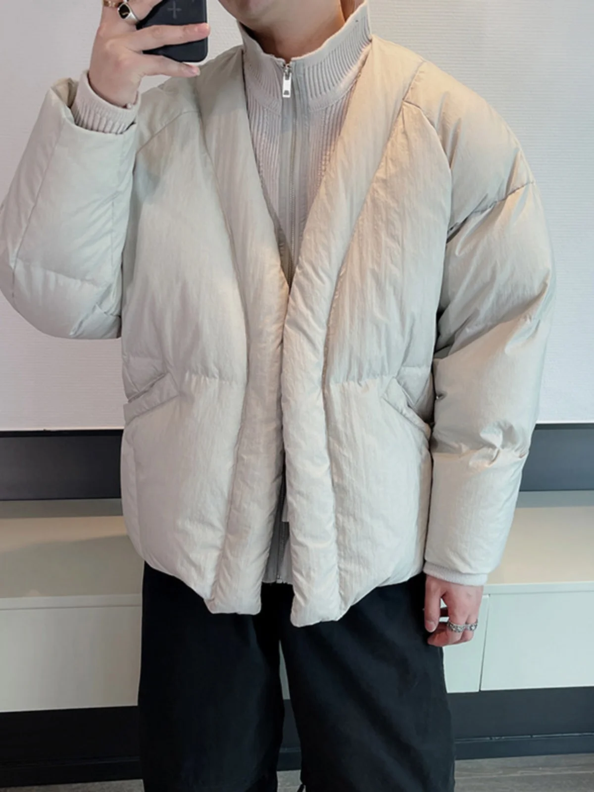 

Мужское модное пальто из хлопка в стиле ретро в стиле пэчворк с тепловым воротником, молодежное пальто свободного покроя из полиэстера