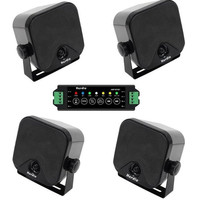 Herdio 4'' 4PCS Bluetooth Golf Cart Speakers 240W Waterproof Marine Speakers For Outdoor Boat ATV UTV Jeep Courtyard Powersports