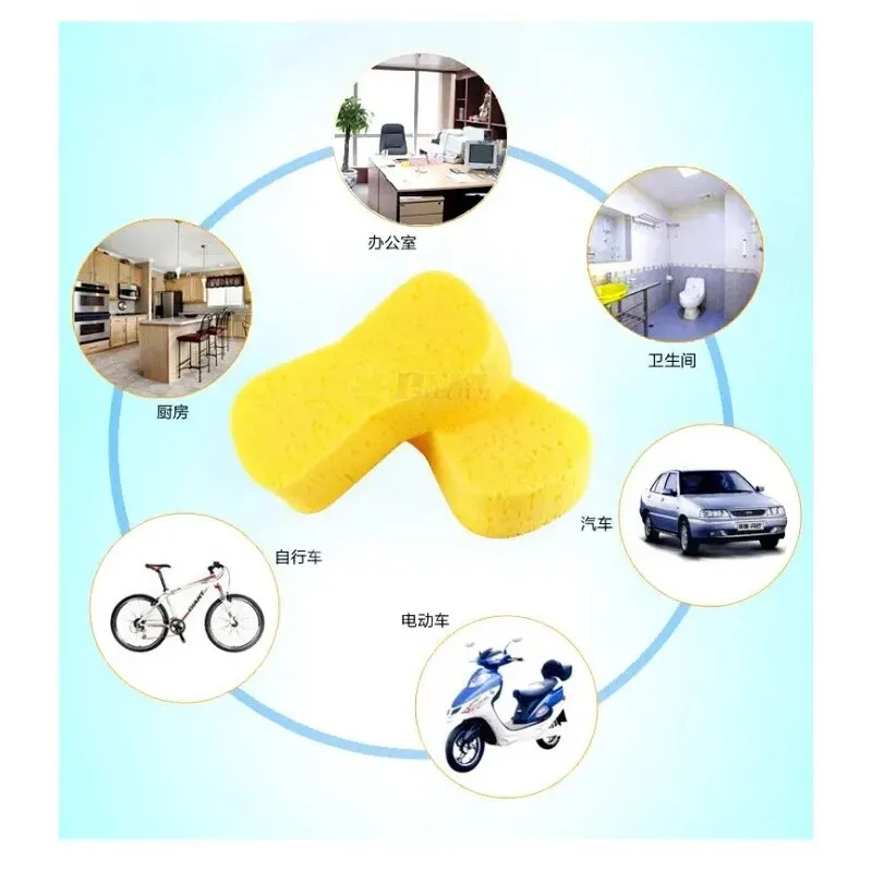 5PCS Vacuum Compressed Car Cleaning Washing Sponge Large 8-shaped Multifunction Auto Motorcycle Paint Care Tool Accessories