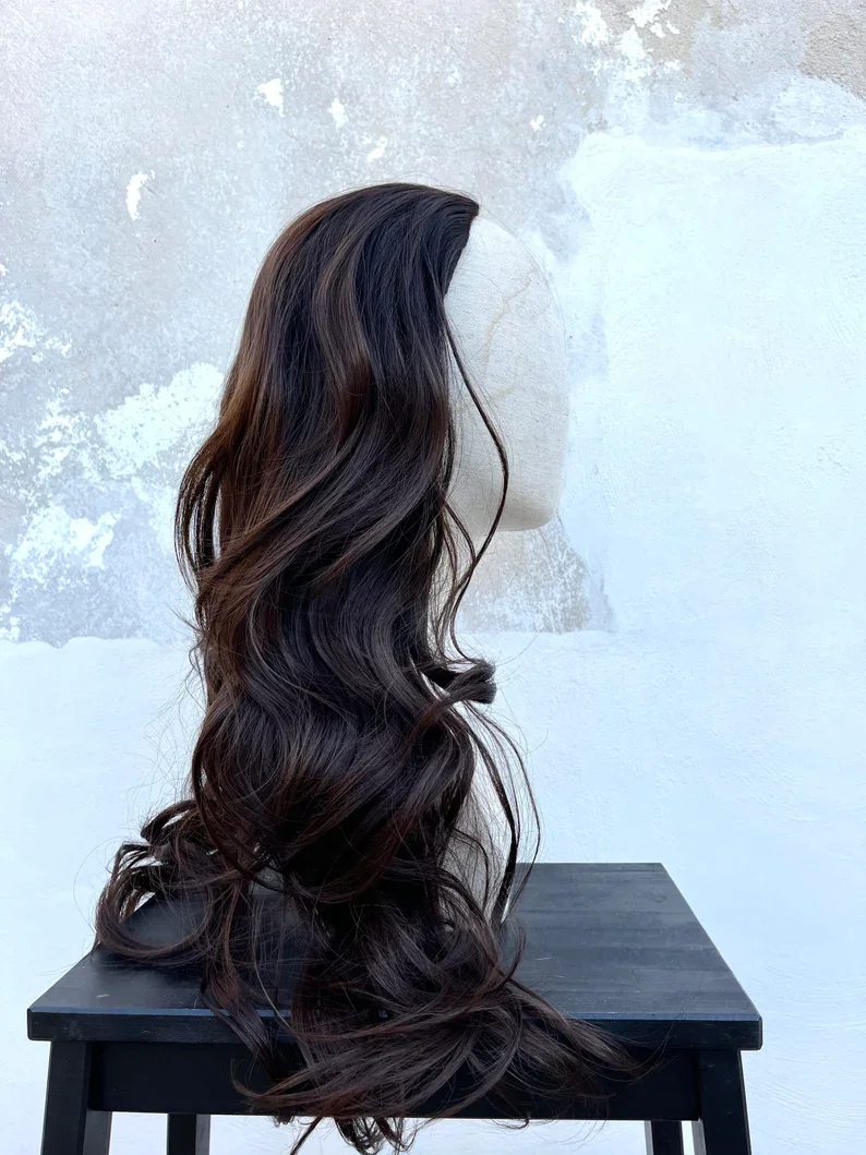 Soft Natural Long Glueless Black 28'' Body Wave 5x5 Silk Base Jewish Human Hair Wig Baby Hair HD Lace European Hair Preplucked