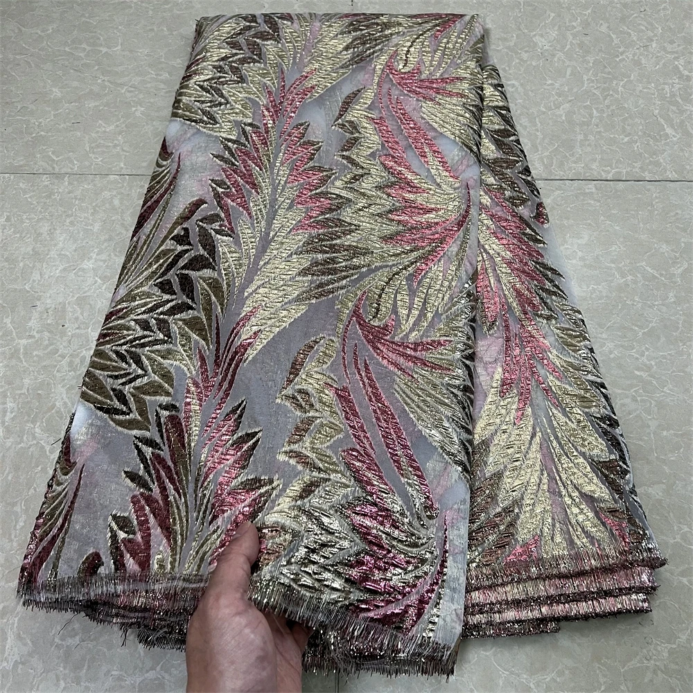 African Nigerian Tulle Lace Fabric,Sequins Embroidery, French Guipure Party Dress Fabric for Sewing, High Quality, 5Yards, 2024