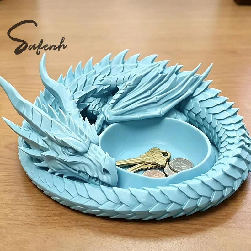 Creative Gothic 3D Printing Dragon Tray Dark Style Plastic Jewelry Storage Tray Decorative Desktop Organizer Key Holder