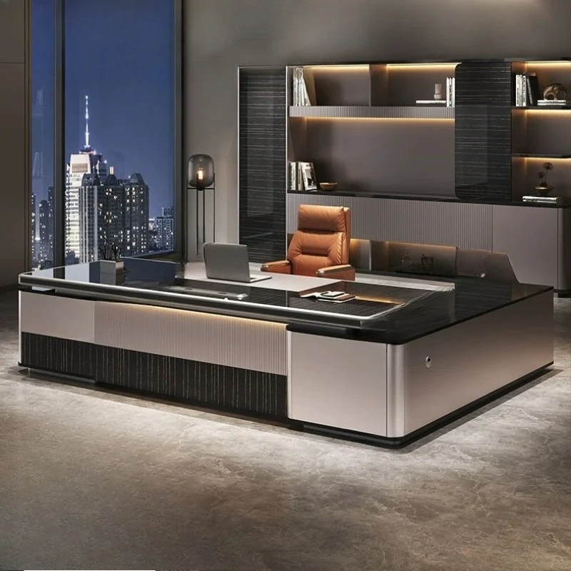 Luxury Executive Office Desk Design Computer Minimalist Aesthetic Office Desk Nordic European Mesas Escritorio Home Furniture