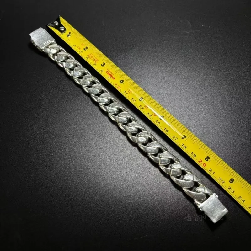 سوار الفضة التبتية سوار الموضة شخصية مجوهرات بسيطة صنعة بديعة زوجين الرجال النساء هدية