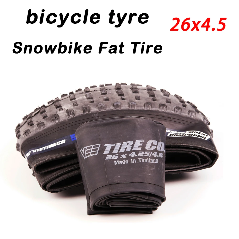 VEETRECO bicycle folding tire snow outer tire 26x4.5 inner tire 26x4.25/4.8