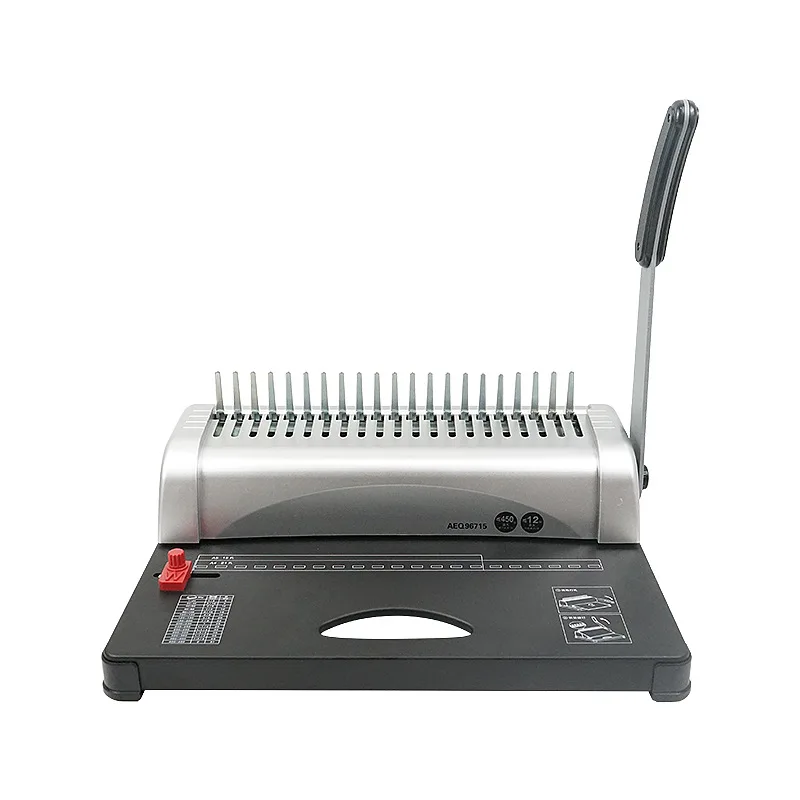 

A4 Comb Clip Strip Rubber Ring 21 Hole Binder Tool 10 Hole Apron Clip Comb Binder for Notebooks