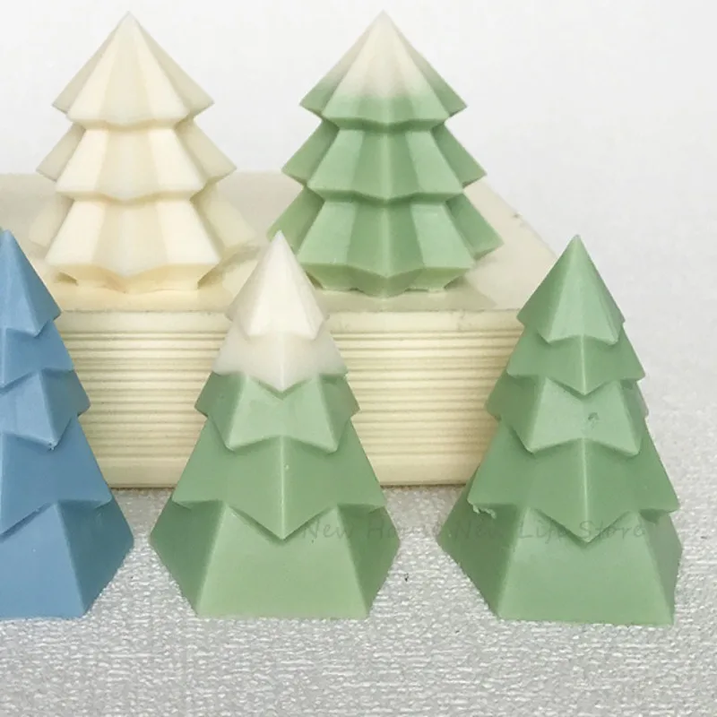 Christmas Trees Slicone Molds Casting Mold Candle Molds Fir Tree Aroma Soap Silicone Mould Gypsum Concrete Resin Molds