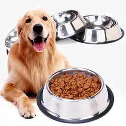 Quality Paw Stainless Steel Pet Dog Bowl Feeder Skidproof Anti-ant Shape Cat Dog Bowls Food Accessories Pet Supplies 3 Sizes