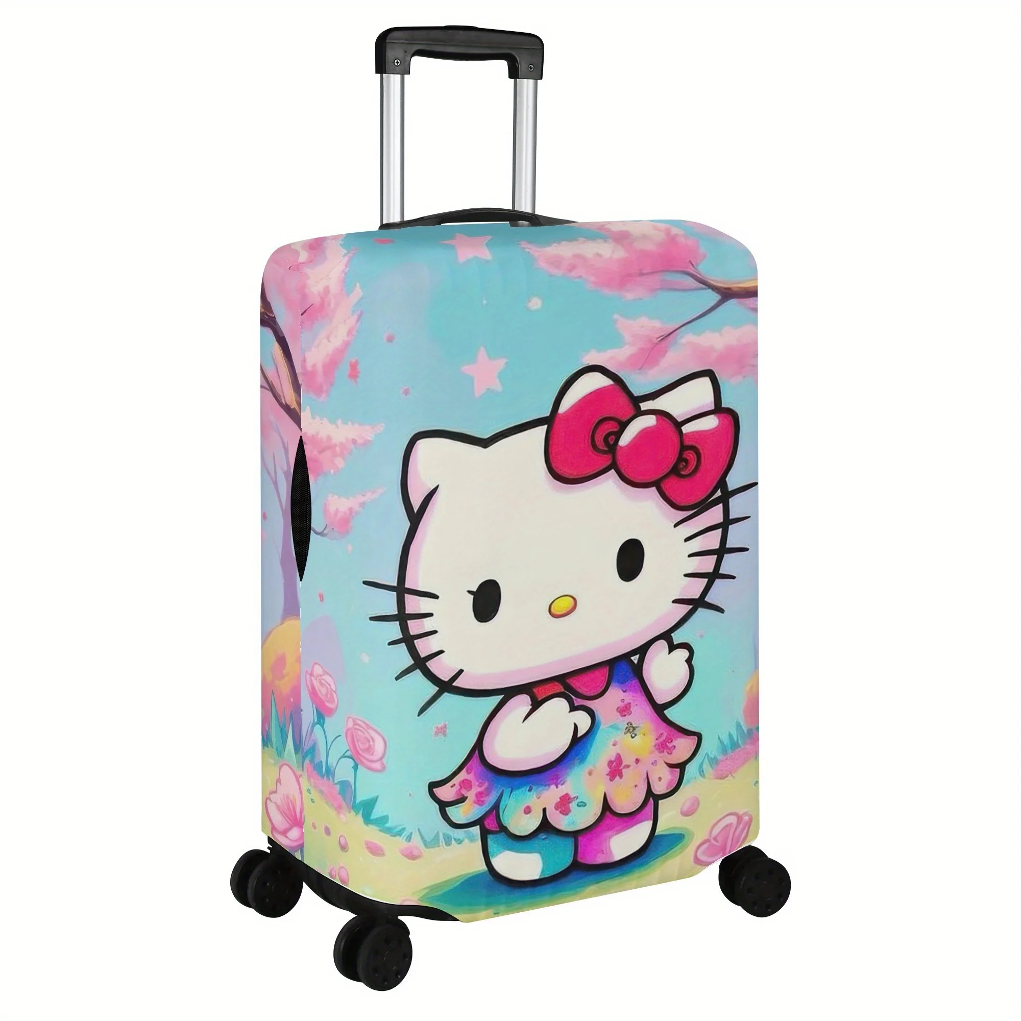 

Чехол для багажа Sanrio Hello Kitty — пылезащитный дизайн с милым мультяшным котенком, подходит для всех размеров багажа