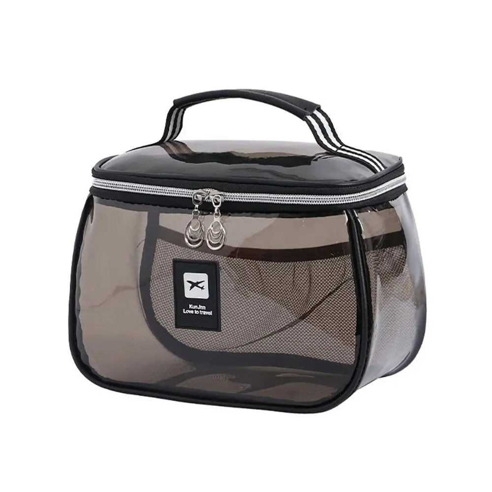 

New PVC Wash Bag Transparent Large Capacity Toiletry Storage Organizer Waterproof Handheld Cosmetic Bag Women