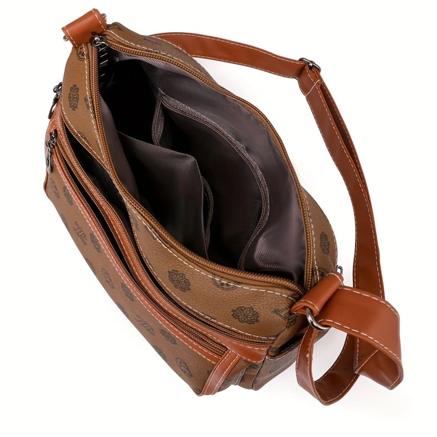 Retro Vintage Multi Layer Crossbody Bag, Women's Fashion Handbag & Purse